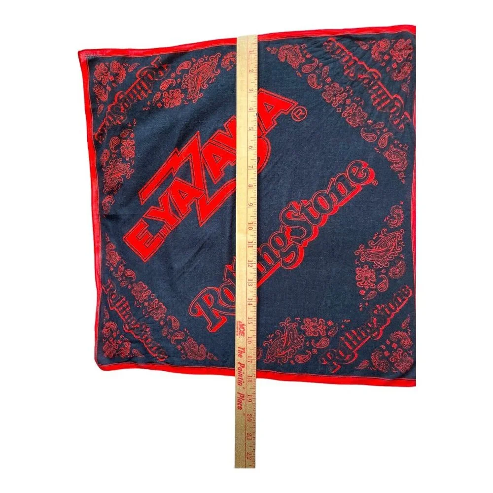 Rolling Stones Eikichi Yazawa Blood Red on Black Bandana
